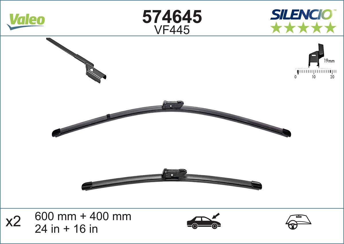 Opel Silgi Süpürgesi Tk 60 + 40Cm 10-Doblo 1.3Mjt - VALEO 574645