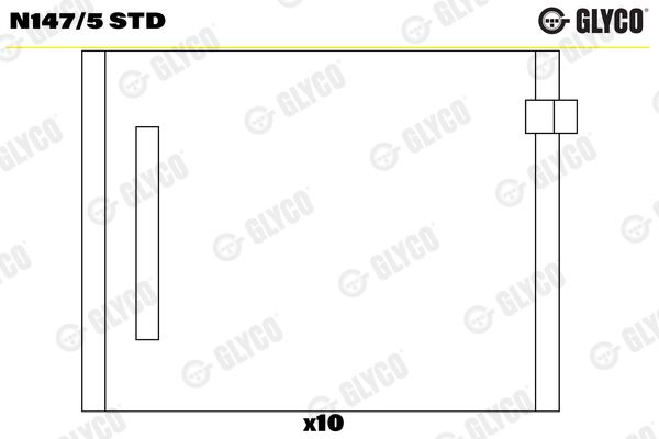 Volkswagen N-1475 Std / VW T5 Passat 1.9 2.5 1,3 Eksantrik Yatak 038103673 - GLYCO N-1475STD