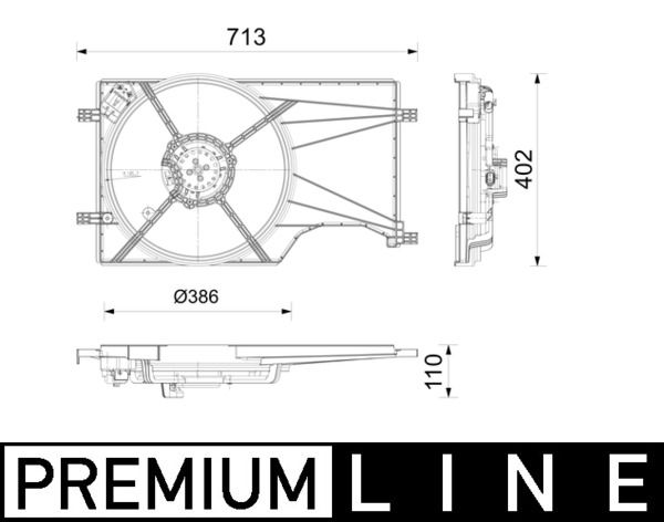 Opel Fan Motoru Davlumbazlı Opel Corsa E (6 Vites Otomatik) 1.2 / 1.4 - MAHLE CFF678000P
