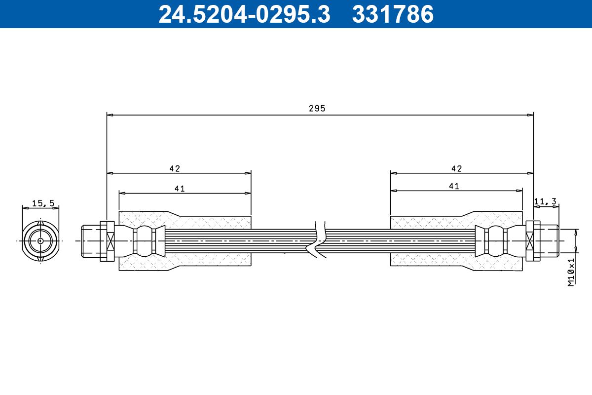 Volkswagen Fren Hortumu - ATE 24.5204-0295.3
