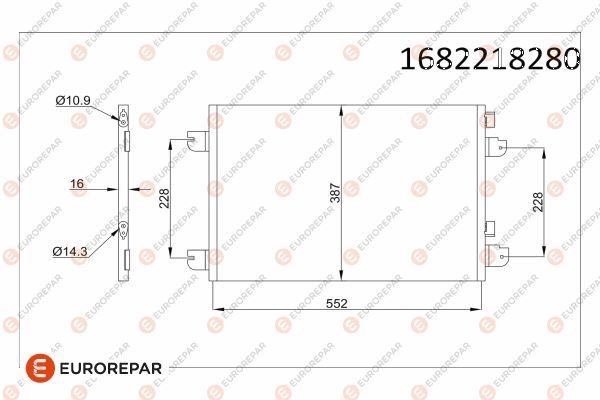 Opel Klima Radyatörü - EUROREPAR 1682218280