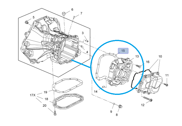 Opel Şanzıman Contası F10 / F13 / F17 Şanzıman - IOE-OPEL 90345457