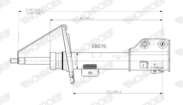 Opel Opel Mokka B Ds3 Peugeot 2008 Sağ Ön Amortisör 9836654980 - MONROE G8676
