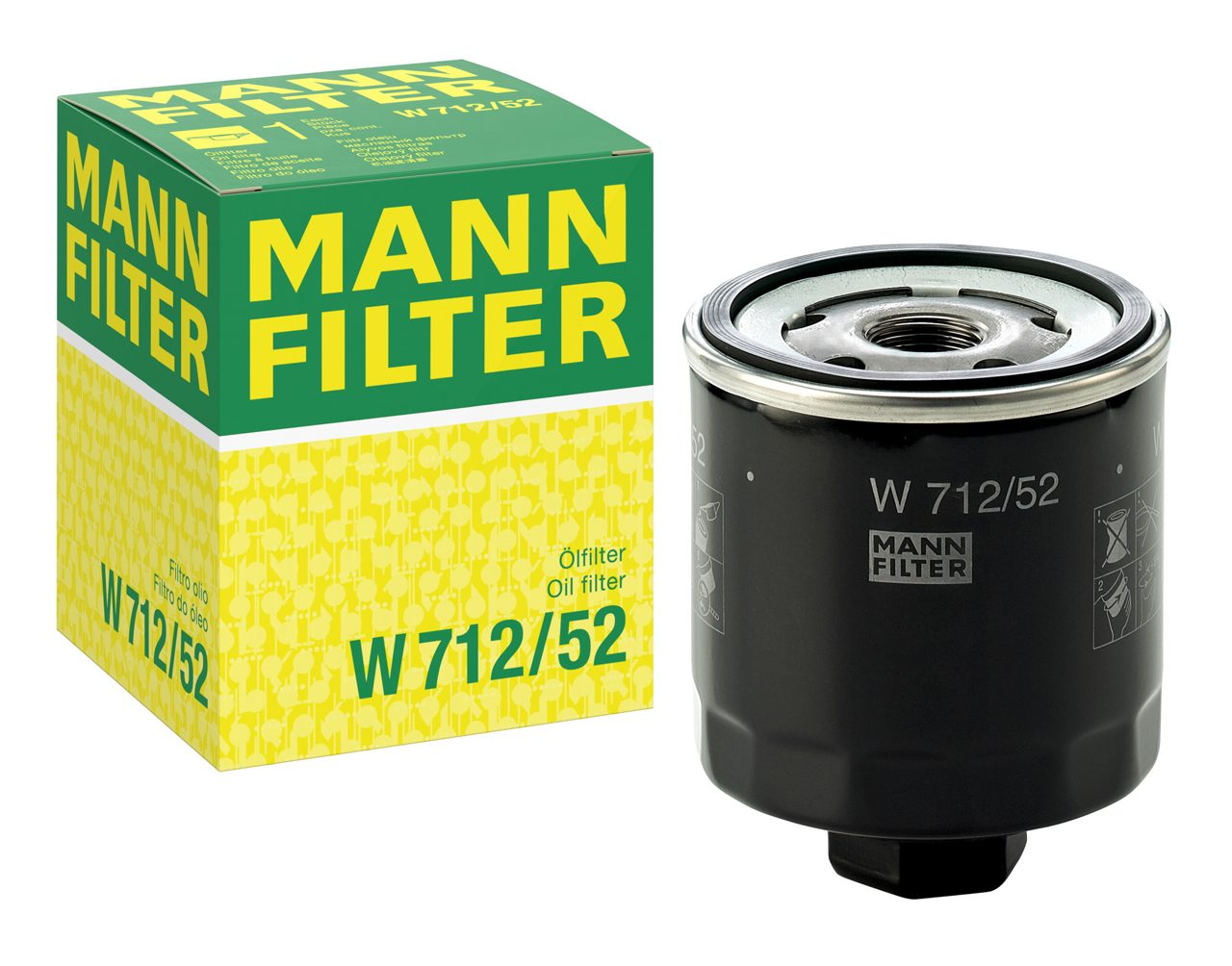 Volkswagen Volkswagen Bora BCB Motor Yağ Filtresi - MANN W712-52
