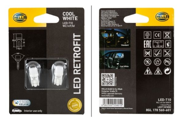 Opel Ampül Ic Mekan Aydınlatması Led Retrofıt 12V Led 2 li Massey Ferguson - HELLA 8GL178560-601