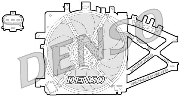 Opel Fan Motoru Davlumbazlı Opel Corsa C 1.3-1.7 D - DENSO DER20014