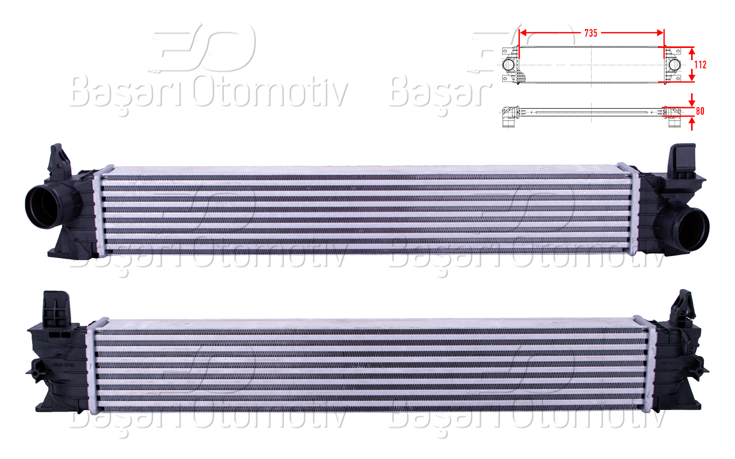 Volkswagen Turbo Radyatörü (Intercooler) 735X112x80 Fiat Ducato 2.3D 2.3D Multıjet11 > - WISCO 3113817-00