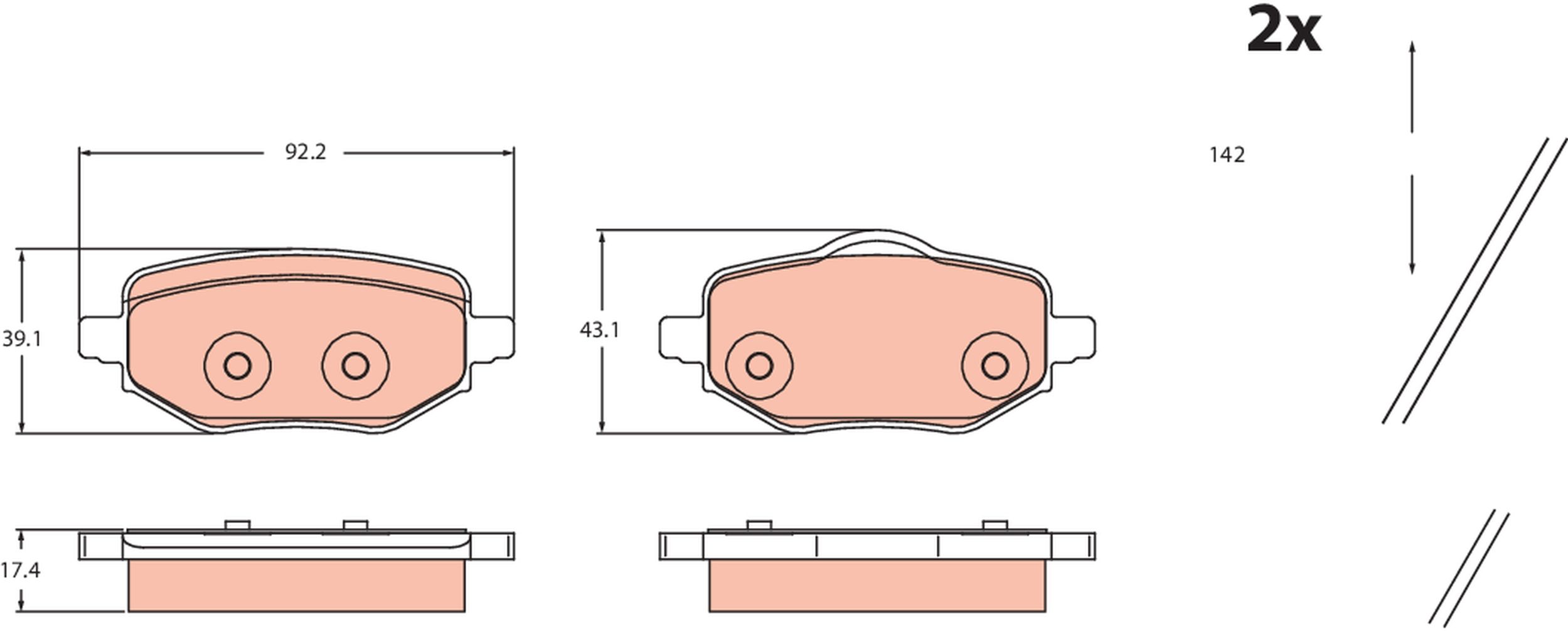 Opel Opel Corsa F-C4-2008 Arka Fren Balatası 1680301680 - TRW GDB2480