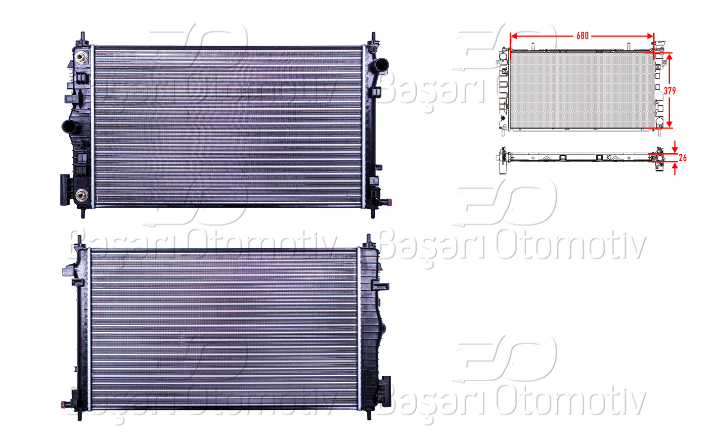 Opel Su Radyatörü Mekanik At 680X379x26 Opel Insignia 2.0 Otomatik 68X40 08 > - AUTOLUX 2113108-22
