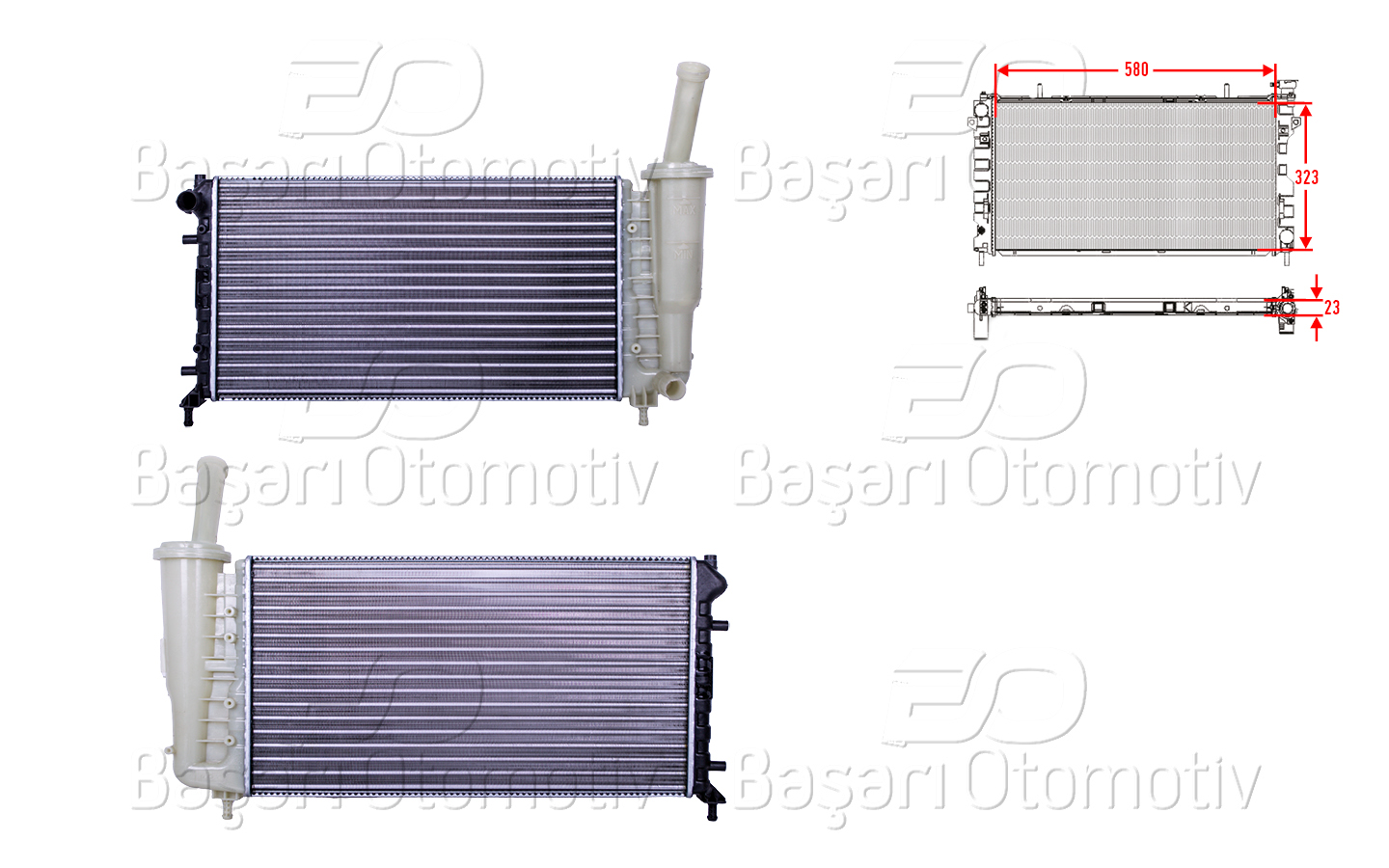 Volkswagen Su Radyatörü Mekanik Mt 580X323x23 Fiat Idea 1.2 16V Punto 1.2 16V 99 > - AUTOLUX 3113026-22