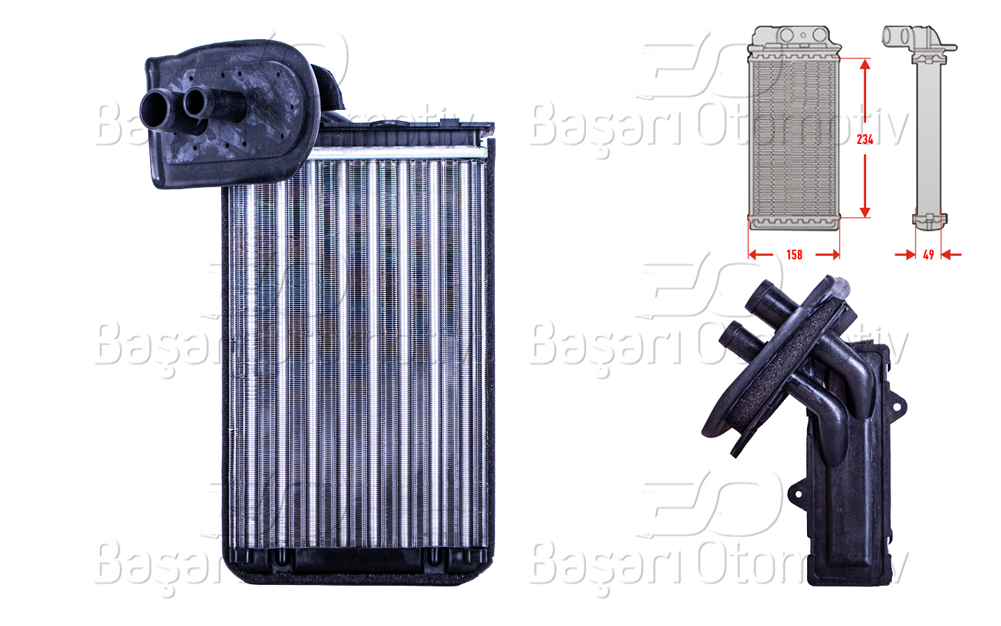 Volkswagen Kalorifer Radyatörü Mekanik Mt-At 234X158x49 mm Renault19 I 2 Clı Meg 1 1.4 1.6 E 1.9 1989 > - AUTOLUX 3143008-22
