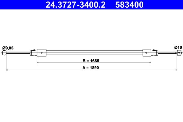 Volkswagen Fren Hortumu - ATE 24.3727-3400.2