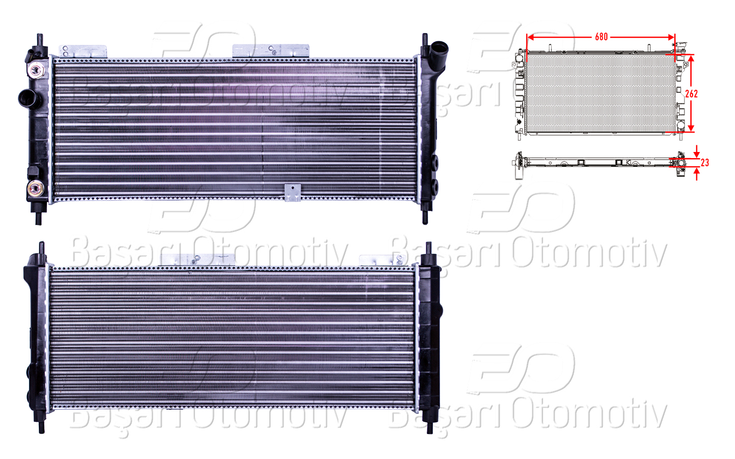 Volkswagen Su Radyatörü Mekanik At 680X262x23 Opel Corsa 1.4 1.6L 94-96 - AUTOLUX 2113020-22