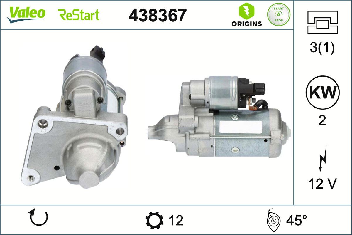 Opel Marş Motoru 19 > 208-301-308-508-2008-3008-5008-Corsa.F-Combo.E-Astra.L 1.5Bluehdi - VALEO 438367