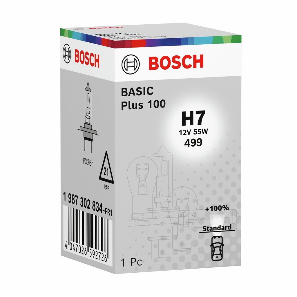Opel Ampül-Eco Plus 100-H7-12 V-55 W-Px26d - BOSCH 1 987 302 834