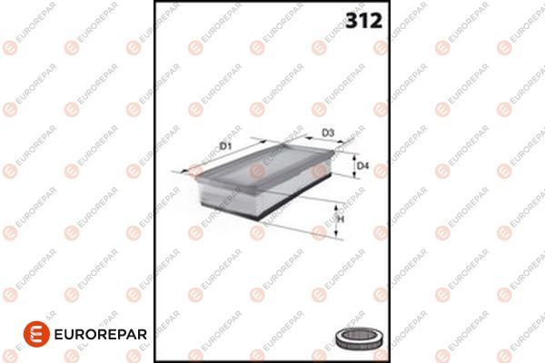Volkswagen Hava Filtresi Süngerlı E1056l / Lx793 - EUROREPAR 1682259280